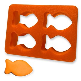 Mini Cookie Cutter | Orange Goldfish | Multi 4 Molds in 1 | Dough Fondant Fish Shape For Baking Biscuit Crackers