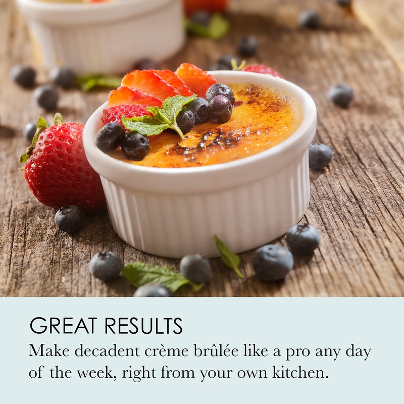 Chicago Metallic Professional 6-Piece Creme Brulee Set with 4 Porcelain