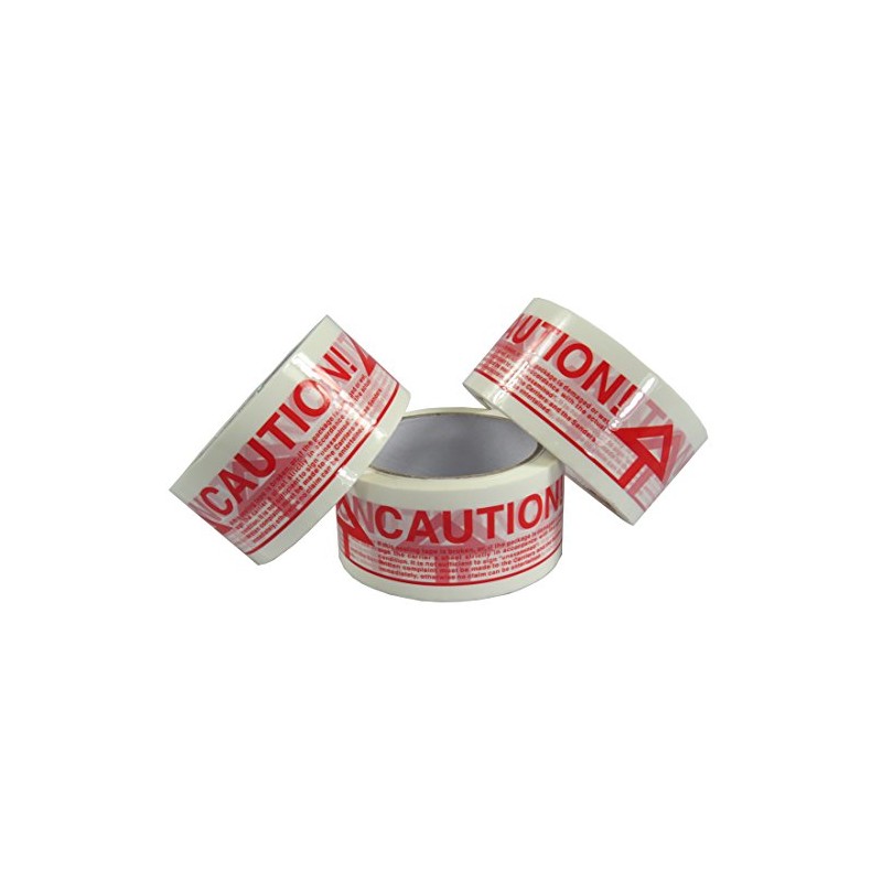 Triplast 48 mm x 66 m Caution Printed Low Noise