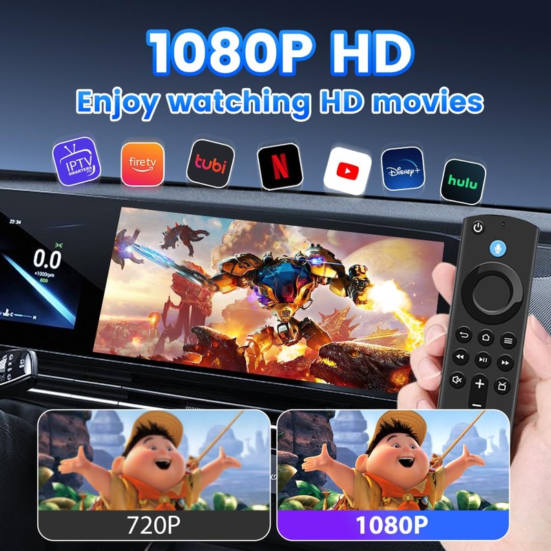 Carlinkit FireDrive Link Adapter – Konvertiert kabelgebundenes CarPlay zu HDMI,