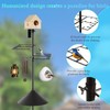 Liitrton 74.5" Bird Feeder Pole Stand, Adjustbale Shepherds Hooks for