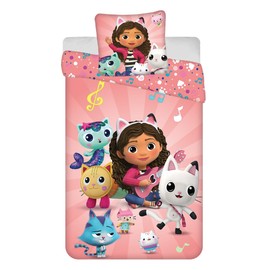 Jerry Fabrics Gabby et la Maison Magique Bed Linen 100% Cotton Duvet Cover 140 x 200 cm + Pillowcase 65 x 65 cm