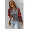 Aifer Shirts for Women Buffalo Plaid Raglan Sleeve Spring Tops