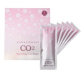 Hanajirushi Dense Foam Carbonated Pack, 0.4 oz (10 g) x 6 Packs, Glossy, Firm, Transparent Skin, Convenient 1 Agent Formula, Clear Pores, Exfoliation, Gel Carbonated Beauty Mask