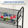 CVHOMEDECO. 3 Tier Fruit Basket Large Capacity Rectangular Metal Fruit