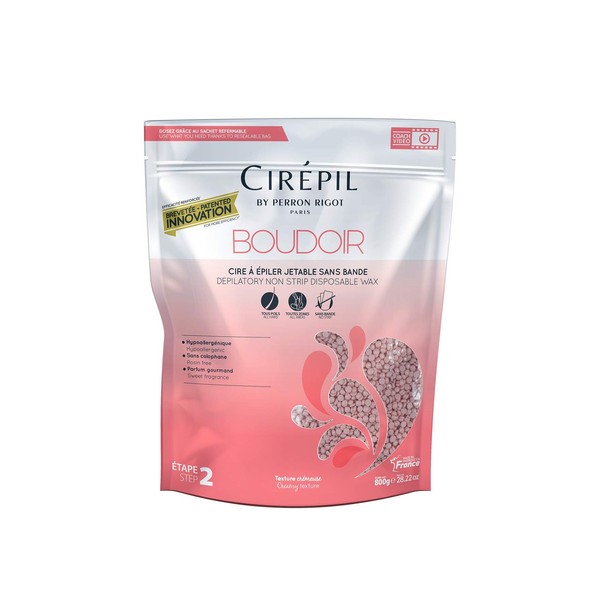 Cirepil - Boudoir - 800g / 28.22 oz Wax Beads Bag - Sweet Fragrance - Allergen-Free - Specially Formulated for Short, Coarse Hair