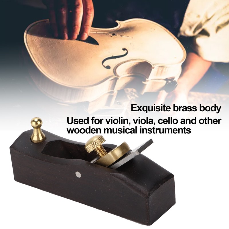 Violin Thumb Planer Glossy Ebony Brass Small Production Tool Portable