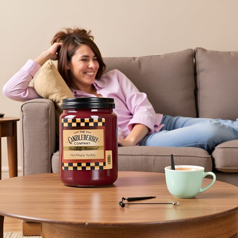 Candleberry Candles Hot Maple Toddy | Strong Fragrances for Home