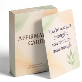 54 Badass Affirmation Cards for Women & Men - Watercolor Mindfulness Deck for Self Empowerment & Emotional Wellness - Daily Motivational Quotes & Positive Encouragement Gift - Stress Relief Therapy Cards