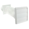 SPARES2GO Universal Exterior Wall Tumble Dryer Venting Kit (White, 4"