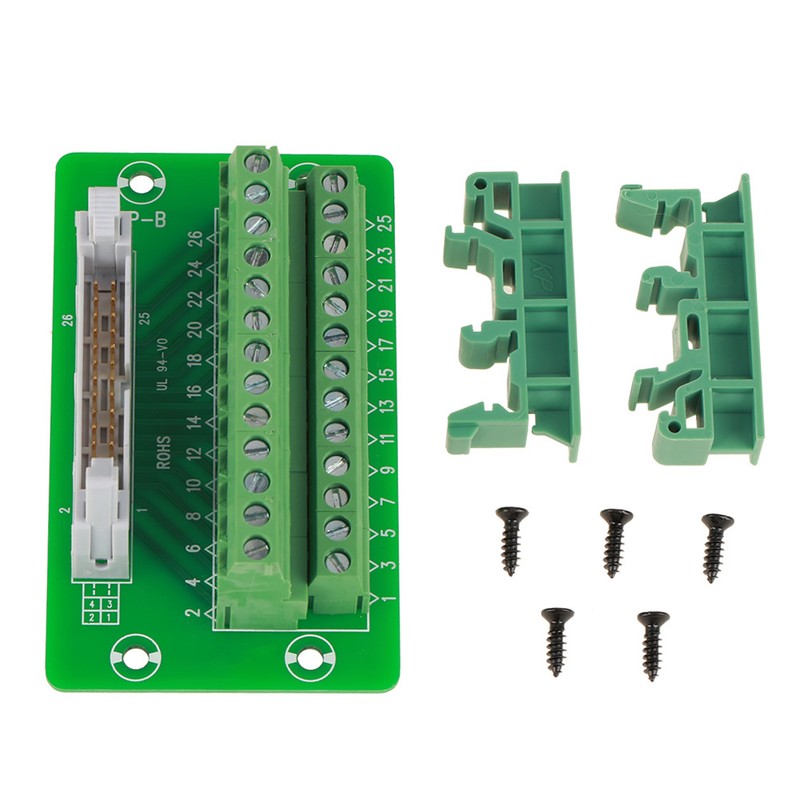 IDC26P DIN Rail 26Pin 5mm Mount Interface Module Male Connector