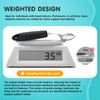 AuntyFey 4Pcs Weighted Adaptive Utensils, 45°Angled Parkinsons Utensils for Elderly,