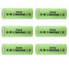 Kastar 6 Pcs Ni-MH 2/3AAA Battery 1.2V 400mAh (Flat Top)