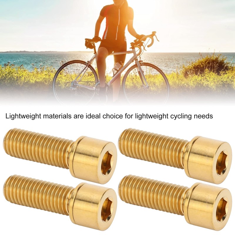 Alomejor 4-Piece Bicycle Handlebar Shaft Bolts, Hex Socket Screws Made