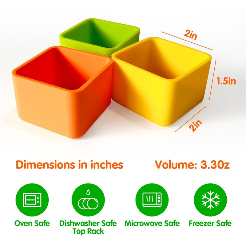 liamasum Silicone Lunch Bento Boxes Dividers Bento Box Accessories Meal