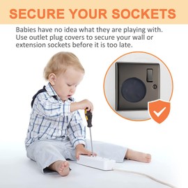 Ertzinla 10 Pack Black Plug Socket Covers UK, Child Baby Plug Socket Covers for Sockets UK