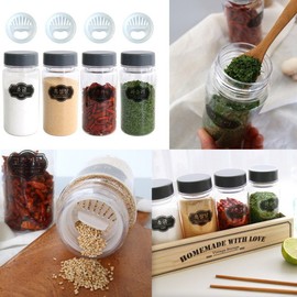 [Foolish Love] Baby bottle material Tritan lettering seasoning container wood tray set GRAY [Olive tea / [바보사랑] 젖병소재 트라이탄 레터링양념통 우드트레이세트 GRAY[올리브티