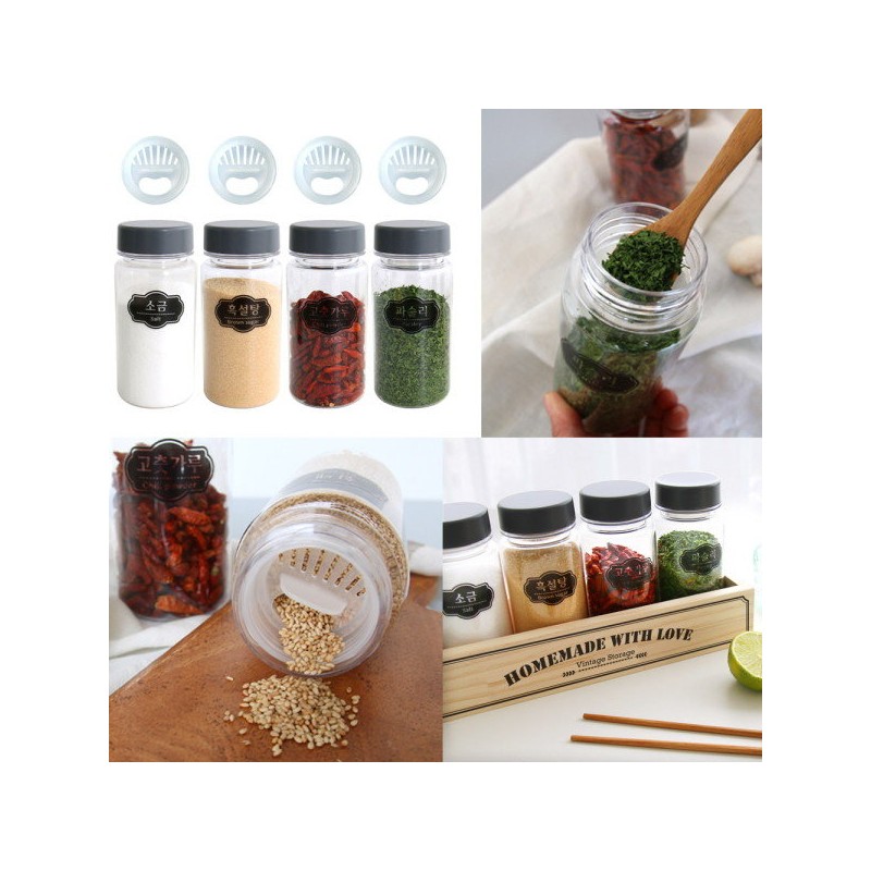 [Foolish Love] Baby bottle material Tritan lettering seasoning container wood