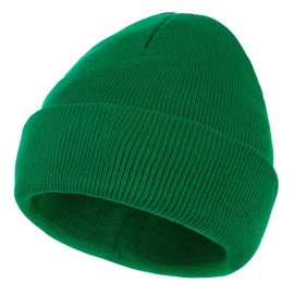 Zando Beanie Hats for Men Fashion Beanies Womens Unisex Warm Winter Hats for Women Mens Beanies for Winter Beanies for Women Cuffed Skull Cap Men Beanie Hat Green Beanie for One Size