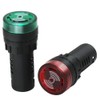 mxuteuk 3Pcs 22mm 110/120V Buzzer with LED Lndicator Light Flash