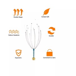 2PCS Head Massager Scratcher Neck Massage Scalp Relax Calm Stress Relief Octopus