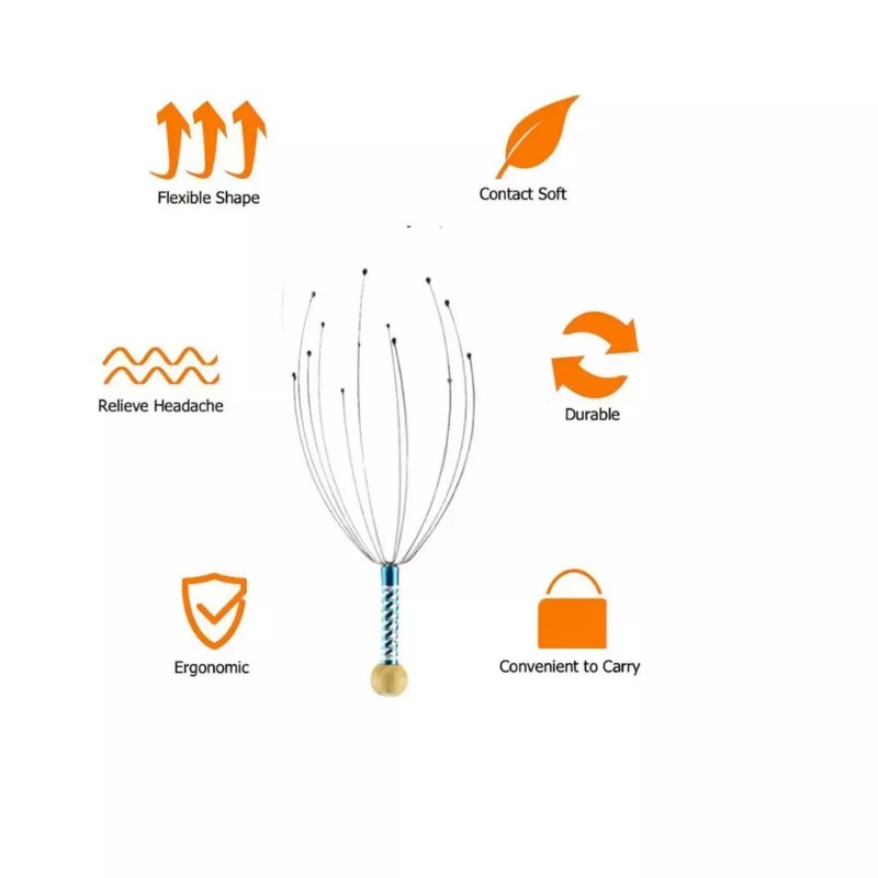 2PCS Head Massager Scratcher Neck Massage Scalp Relax Calm Stress