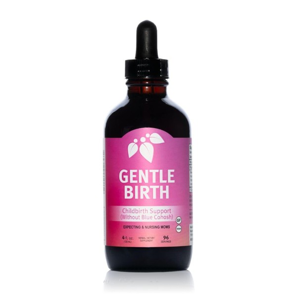 Mountain Meadow Herbs Gentle Birth for Birth Prep/Labor Prep, Fast Acting Liquid Herbal Extract for Childbirth Support w/o Blue Cohosh - 4oz