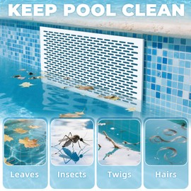 WUPIOS Pool Skimmer Guard Kit Pool Skimmer Screen Net Skimmer Catcher Leaf Shield Net for Inground or Above Ground Pools Debris Easy Assembly Prevent Blockage Anti-Rust & Anti-Corrosion