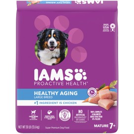 Iams IAMS Proactive Health Healthy Aging Large Breed Adult Dry Dog Food for Mature and Senior Dogs with Real Chicken, 30 lb. Bag