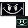 Bad Smile Smiling Face Tactical Morale Patch Embroidered Glow In