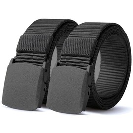 Tenine Tactical Belt Heavy Duty Military Nylon Web Strap Riggers Belt, Quick Release Metal Buckle Waist with Tactical Molle Key Hook