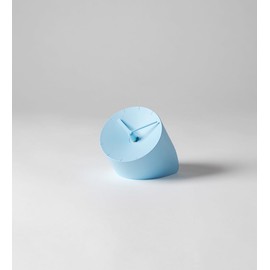 mosery Wall Clock in to The Corner-Attached Sky Blue Color 3.4 inch high Silent Non Ticking Battery Operated Room Living Room Desk Office Clock Decoration (Sky Blue)