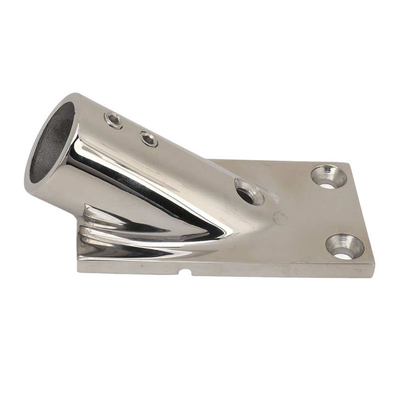 Boat Tube Base Rectangular 316 Stainless Steel Handrail Tube Base