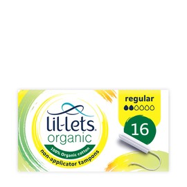 Lil-Lets Organic Tampons without Applicator | 16 Regular Tampons | Light to Medium Flow