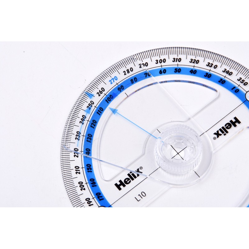 Helix 10cm 360 degree Protractor Angle Measure