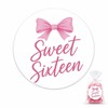 Sweet Sixteen Favor Bag Stickers: 120 Paper Stickers 1.6 Inch