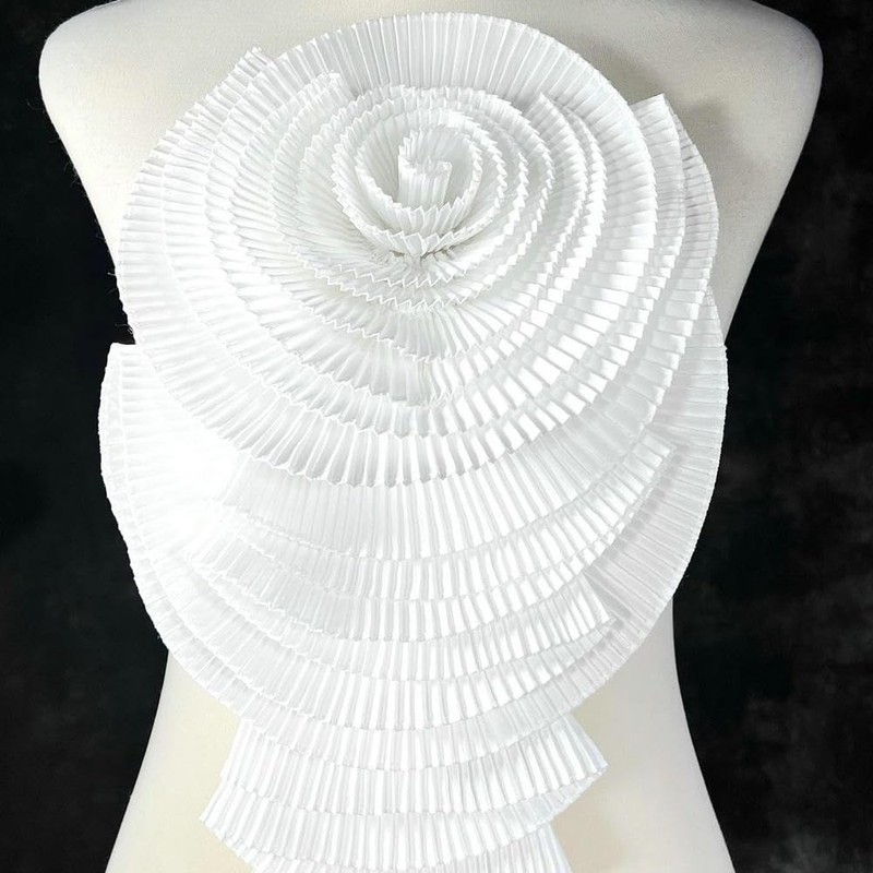 Clothing Accessories Shoulder Flower Collar Flower Pleated Large Flower Fabric