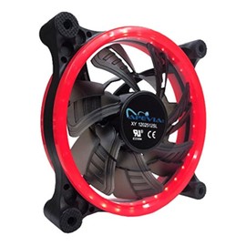 APEVIA 12L-CRD 120mm Silent Dual Rings Red LED Fan with 32 x LEDs & 8 x Anti-Vibration Rubber Pads