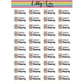 Grocery Shopping Planner Sticker | Libby and Lou Sticker Co