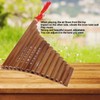 Pan Flute Natural Bamboo 15 Pipes G Tone Pans Pipe