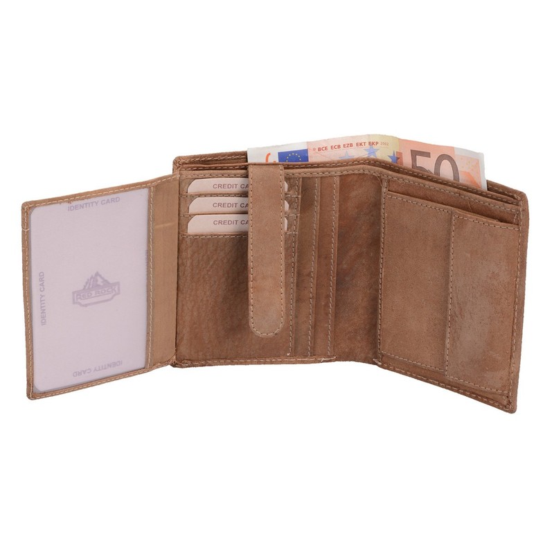 Avanco Men's Leather Trifold Wallet 11 x 12 cm Light