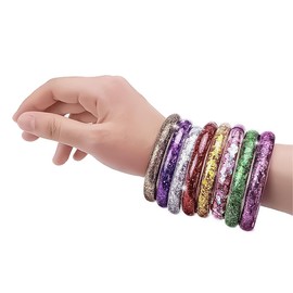 Alnicov DIY Glitter Bracelet Making Kits DIY Arts Crafts Set for Girls Sparkly Water Friendship Bracelets with 8 Tubes for Girls Birthday Present