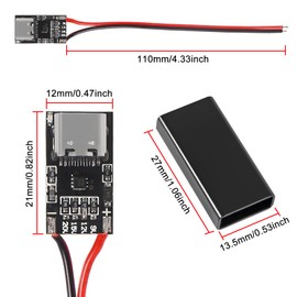 DWEII 5PCS Type-C PD3.0 QC Trigger Board USB-C PD QC 5V 9V 12V 15V 20V DC Fixed Voltage Power Trigger Module 5A with QC Trigger Housing for Household Electronics