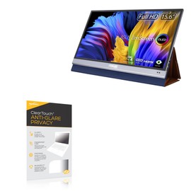 BoxWave Screen Protector Compatible with ASUS ZenScreen OLED MQ16AH - ClearTouch Anti-Glare Privacy (2-Pack), Privacy Screen Protector Flexible Film Anti-Glare