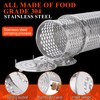 Rolling Grill Baskets(2 PCS),304 Stainless Steel with Removable Wooden Handle,