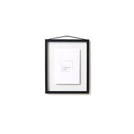 Opposite Wall Floating Black Solid Oak Wood Frame with Clear Acrylic Panels, 8x10 in | 20x25 cm | Floating Picture Frame to Display Photos, Artwork, Posters, or Pressed Flowers | Vertical or Horizontal Wall Mount