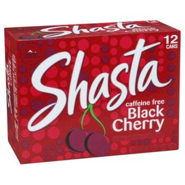 Shasta Black Cherry Soda Cans, 12-Oz, Quantity of 12