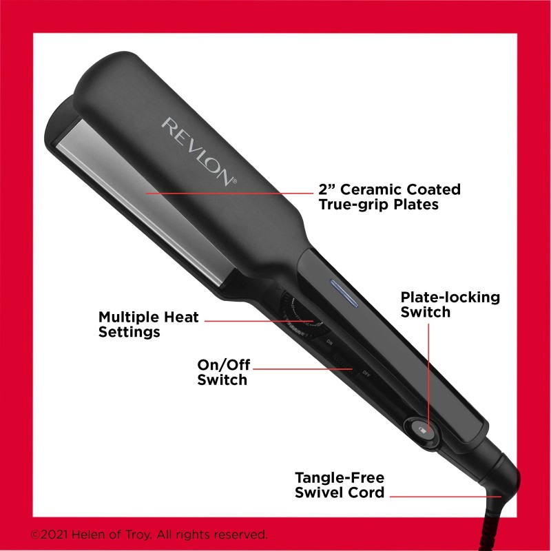 Revlon Essentials 2 Inch Ceramic Flat Iron for All Hair