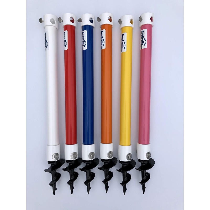 AugBrella Commercial Beach Sand Anchor - Holder for Umbrella (Yellow)