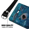 Shark Infested Waters Great White Rectangle Leather Luggage Card Carry-On